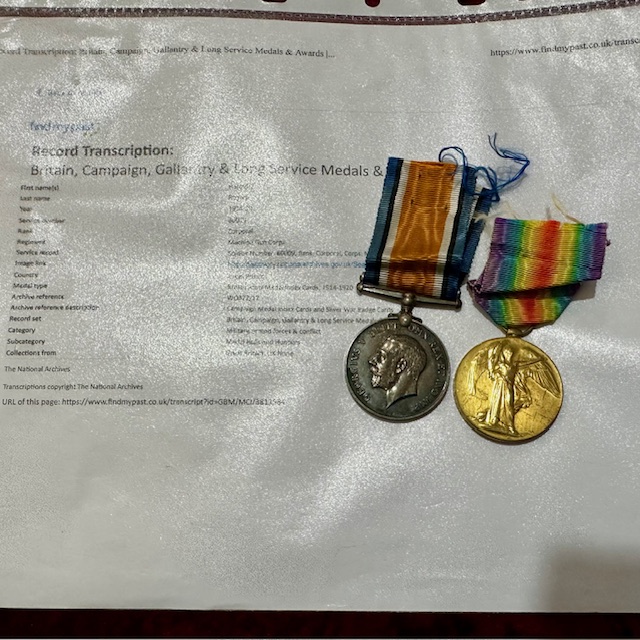 Ref: XXX - WW1 Medal Pair.